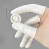 200 st engångs fingerborgar i vit latex, tjocka, dammfria, halkfria, slitstarka, fingerborgar för skönhets- och nagelskydd