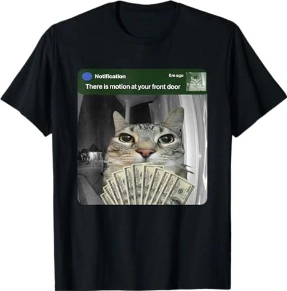 Ring Cat with Motion Meme T-Shirt 4XL