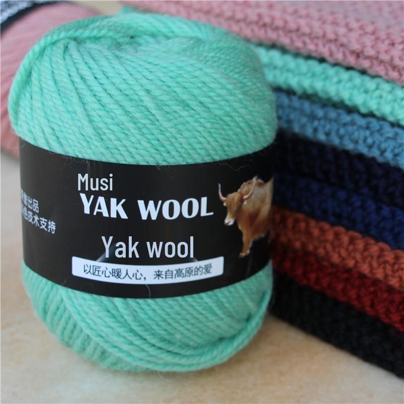 Hand-Knitted Medium-Thick Yak Wool Yarn for Scarves, Hats, Coats, Vests, and Sweaters