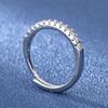 Women's High-End Imitation Moissanite Open Ring - Classic Light Luxury One Carat Versatile Tail Jewelry