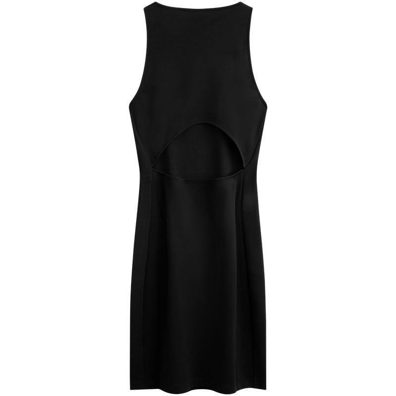 Calvin Klein Fashionable Minimalist Printed Sexy Hollow Black Sleeveless Dress Women Dresses Space-Black J223067