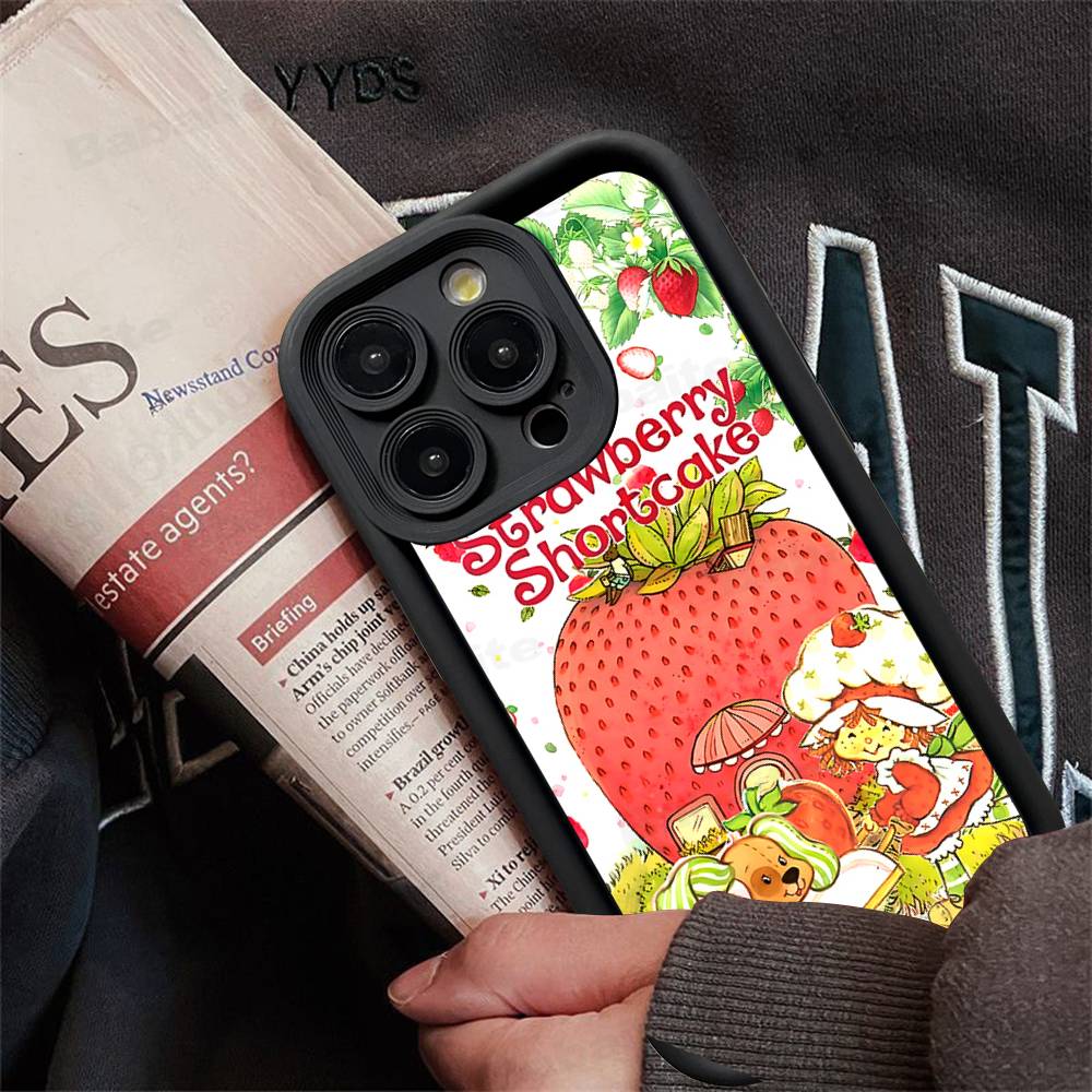 

S-Strawberry Cartoon S-Shortcake Girl Phone Case For IPhone 17 16 15 14 13 12 11 Pro Max Silicone Back Cover iPhone 17pro max