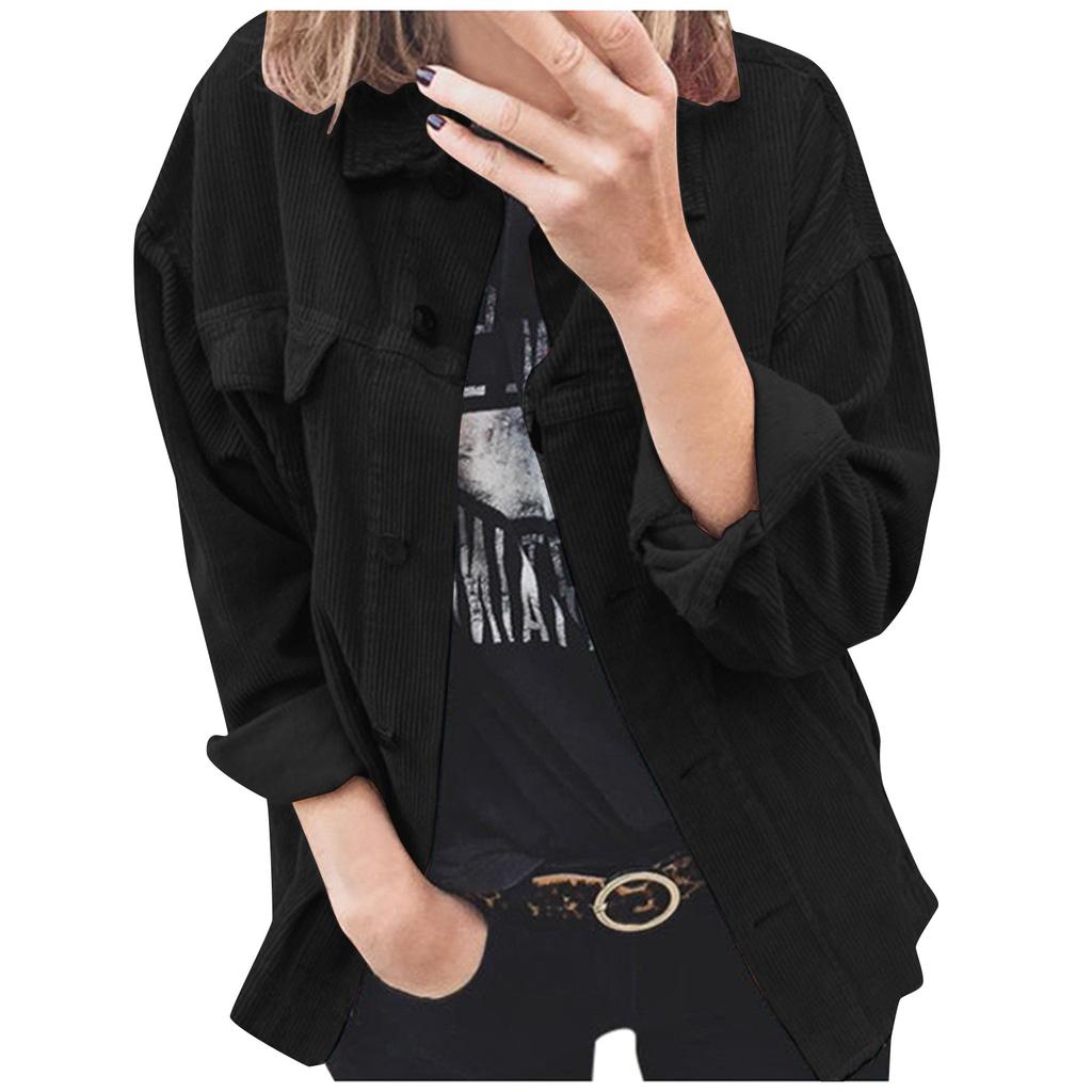 Women's  And Winter Solid Button Long-sleeved Clothes Sweater Coat