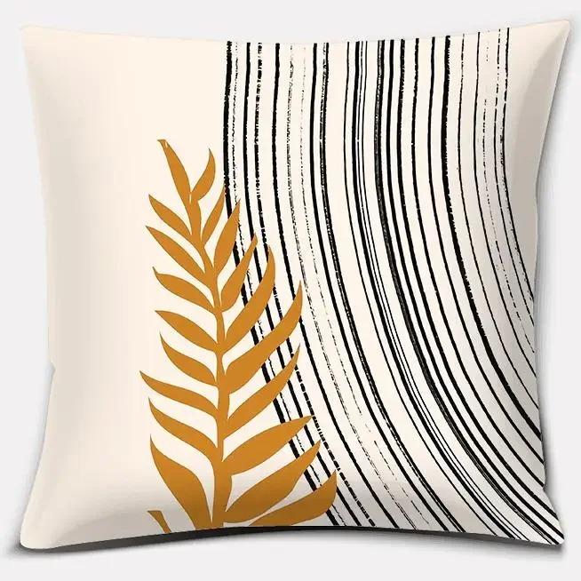 Warm Color Geometric Series Throw Pillow Home Office Decoration Bedroom Sofa Car Cushion Cover With Zipper Pillowcase