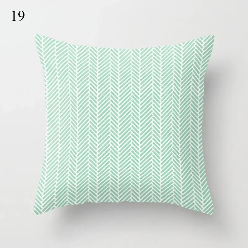 Green Series Cushion Cover Eye Geometry Abstract Pillow Case Decorative Sofa Pillow Covers Home Decor Throw Pillowcase