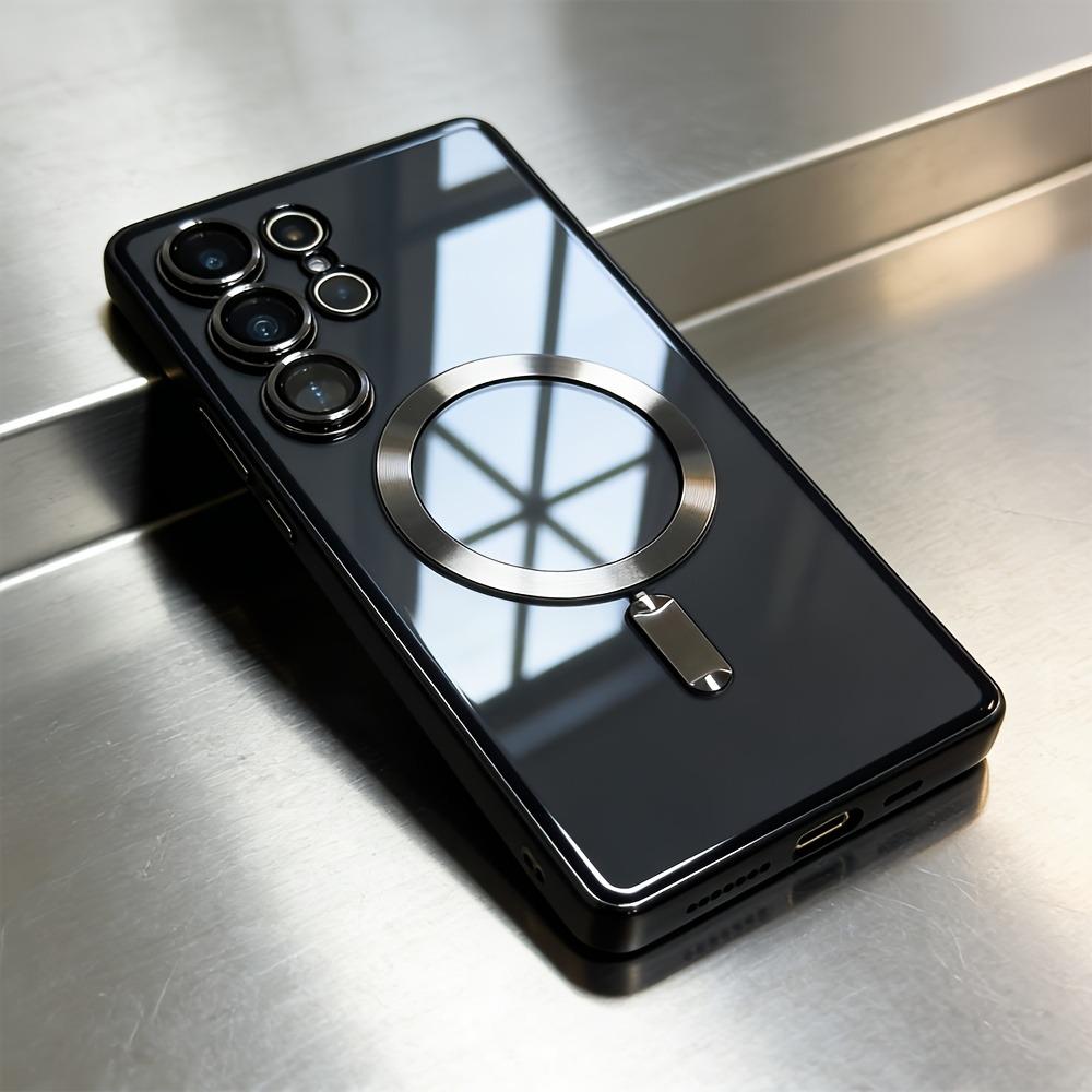 for Magsafe Magnetic wireless charge Case for Samsung Galaxy S26 S25 S24 S23 S22 Ultra S21 FE Plating Clear Soft Cover