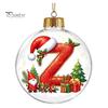 Winter Holiday Party Supplies 26?Letter Acrylic Christmas Ball Ornament, 3D Crystal Style Alphabet Decorative Ornaments for Fireplace Hanging
