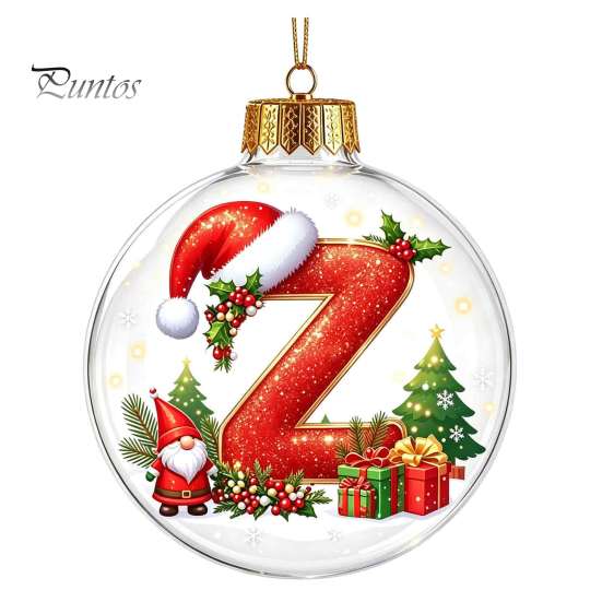 Winter Holiday Party Supplies 26?Letter Acrylic Christmas Ball Ornament, 3D Crystal Style Alphabet Decorative Ornaments for Fireplace Hanging
