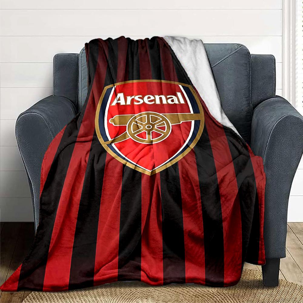 Arsenal Football Club Wappen Decken Flanell Bedruckt Atmungsaktiv Warm Überwurfdecke für Zuhause Büro Bettwäsche 0708a27