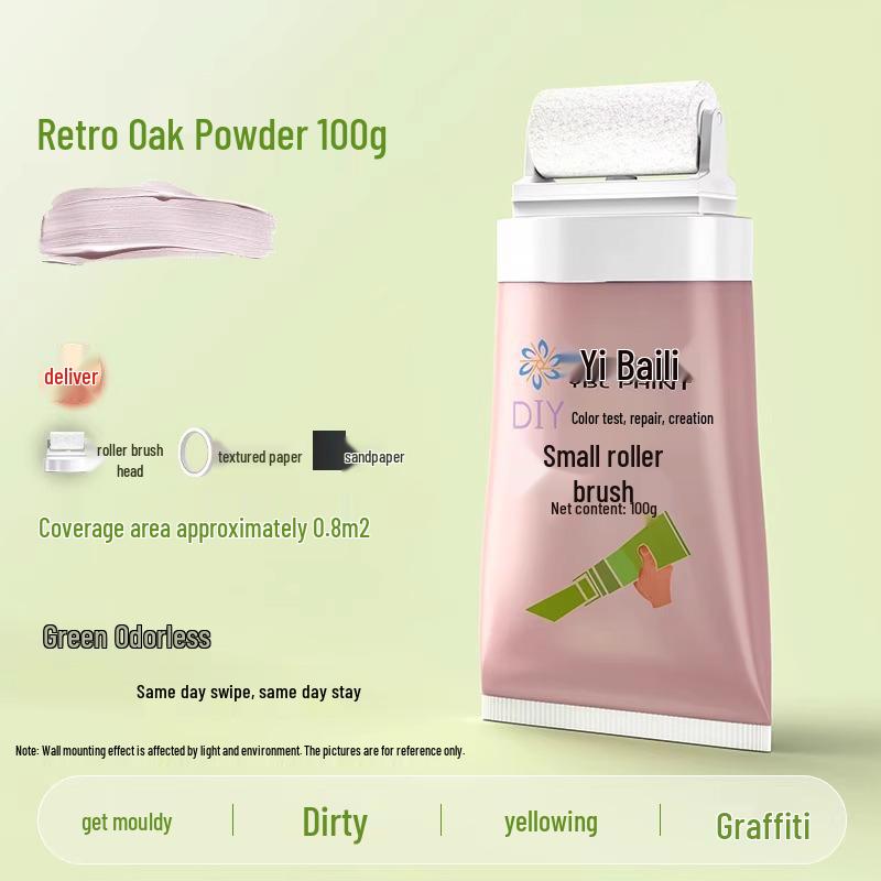 Wall Repair and Paint Kit: Cover Graffiti, Stains; Renovate and Color Change with Roller Brush