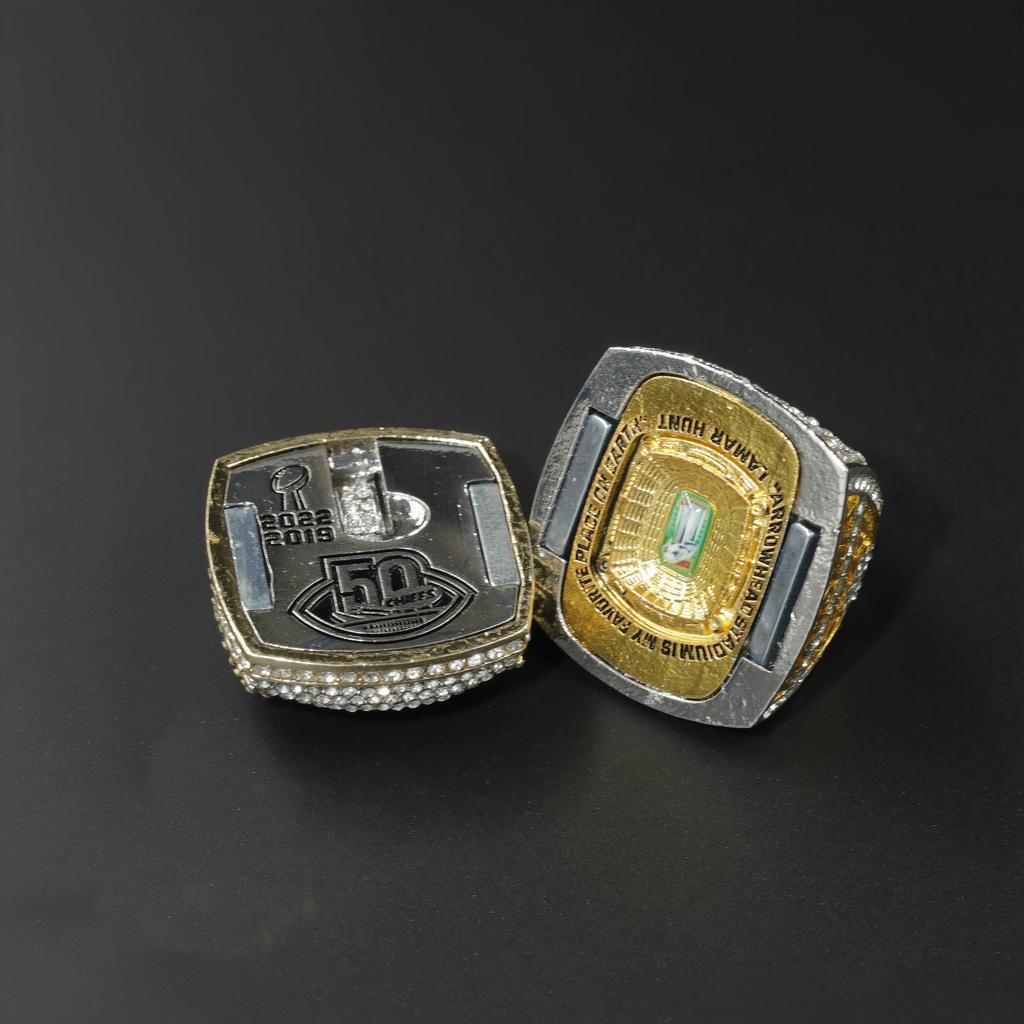 2022-2023 57º Super Bowl Kansas City Chiefs Anillo de Campeonato Set de Collar con Tapa abatible