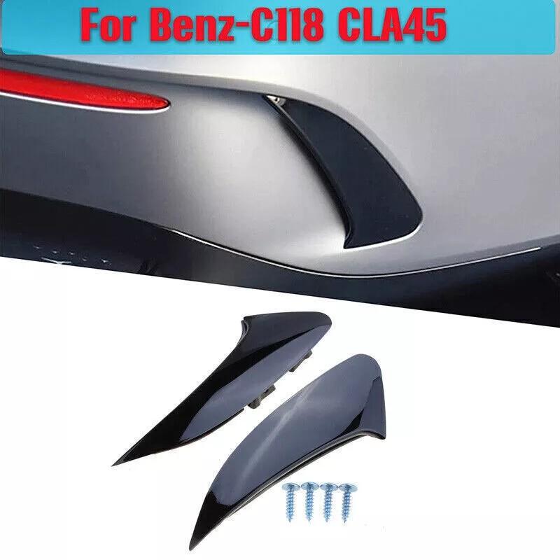 Gloss Black For Mercedes C118 CLA35 CLA45 AMG 2020+ Rear Bumper Air Vent Covers
