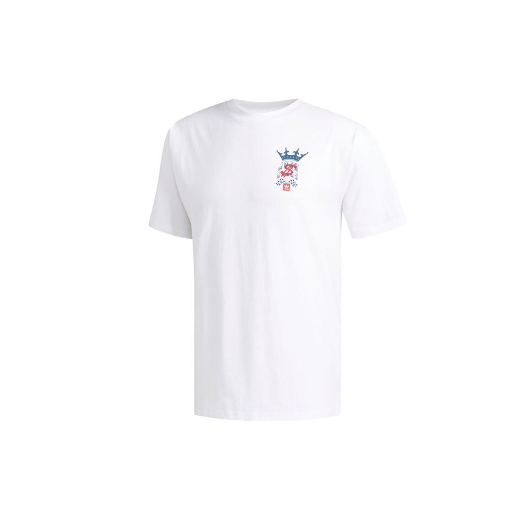 Adidas Originals Wehaultee Skateboard Print Sports Crew Neck Short Sleeve T-Shirt Men Tops White EC7294