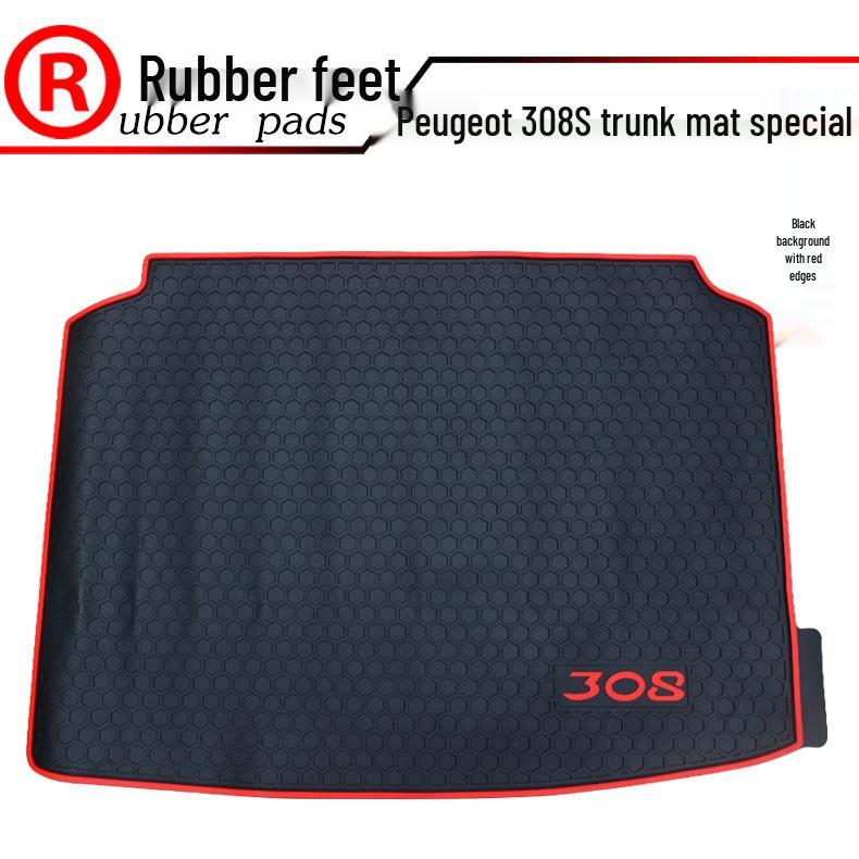Peugeot 308S Custom Rubber Trunk Mat with Logo