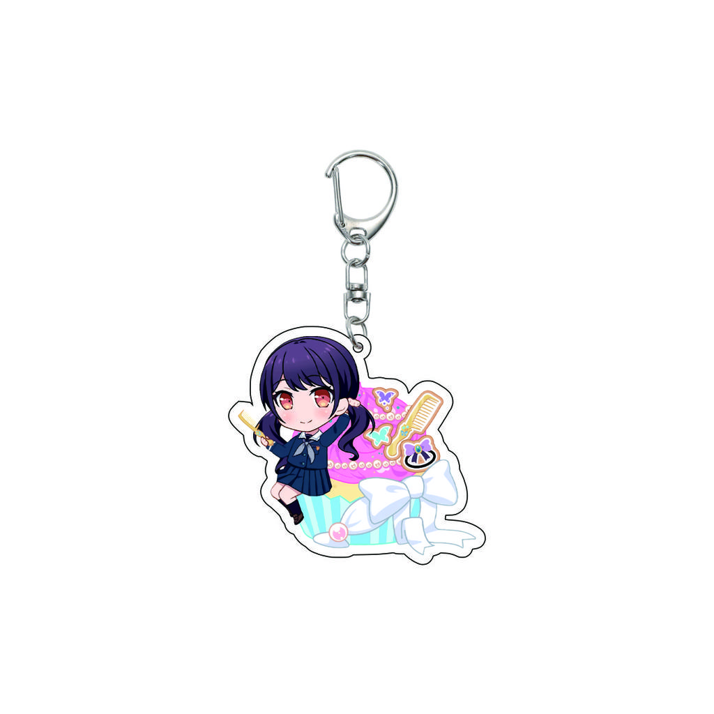 55MM Anime banG Dream Keychain Toyama Kasumi/Saya Yamabuki/Hanazono Tae Key Chain Acrylic Model Plate Christmas Gifts