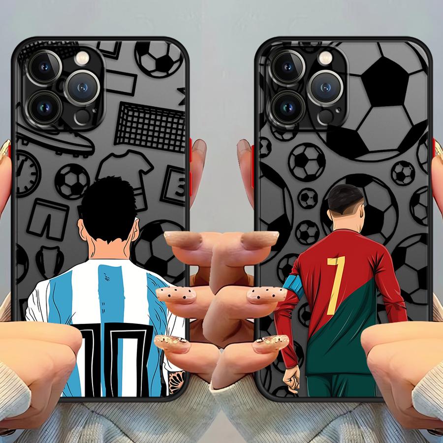 Soccer Football Number Funda Back Phone Cover Case for iPhone 17 Pro Max XS XR 13 Mini 16 Plus 12 14 15 11 7 8 SE Air
