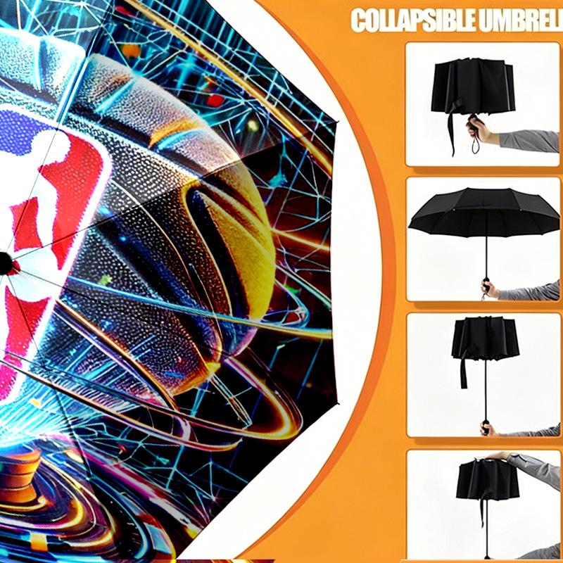 NBA Print Umbrella Automatic Opening/ Closing - Portable Foldable Design - Daily use for Travel/Outdoor - Gift for Birthday