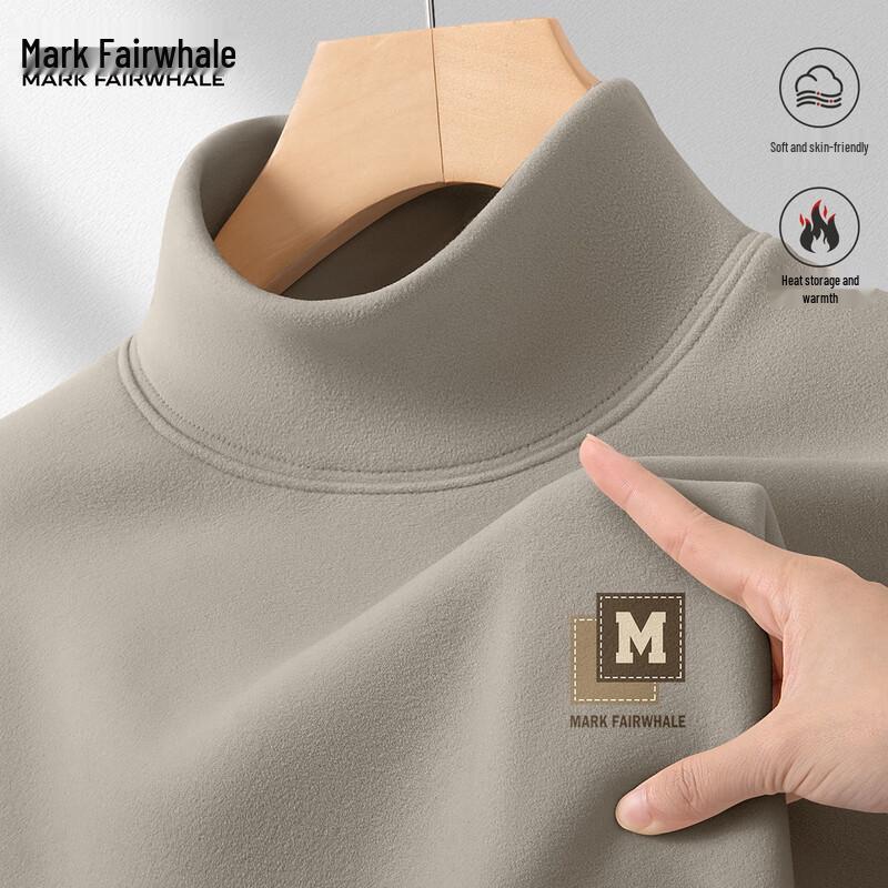

Mark Fairwhale Men s Thermal Mock Neck Long Sleeve T-Shirt XL
