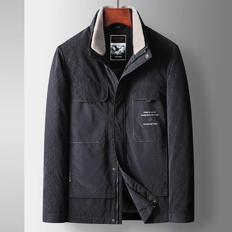 

Осенне-зимняя куртка из утиного пуха белого цвета с отложным воротником из чистой шерсти для молодежи, повседневная теплая куртка для инструментов 175