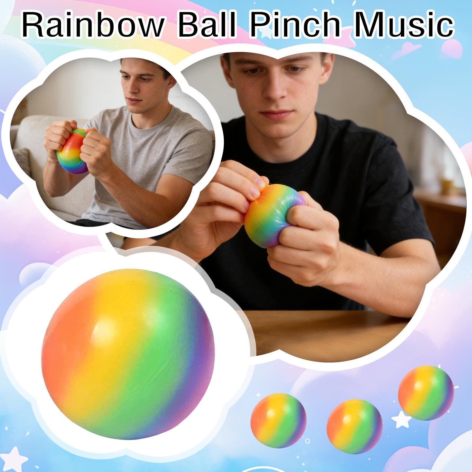 

9cm Gradient Flour Ball Pinching Music Slow Stress Relieving Toy Soft Rubber Squeezing One Size