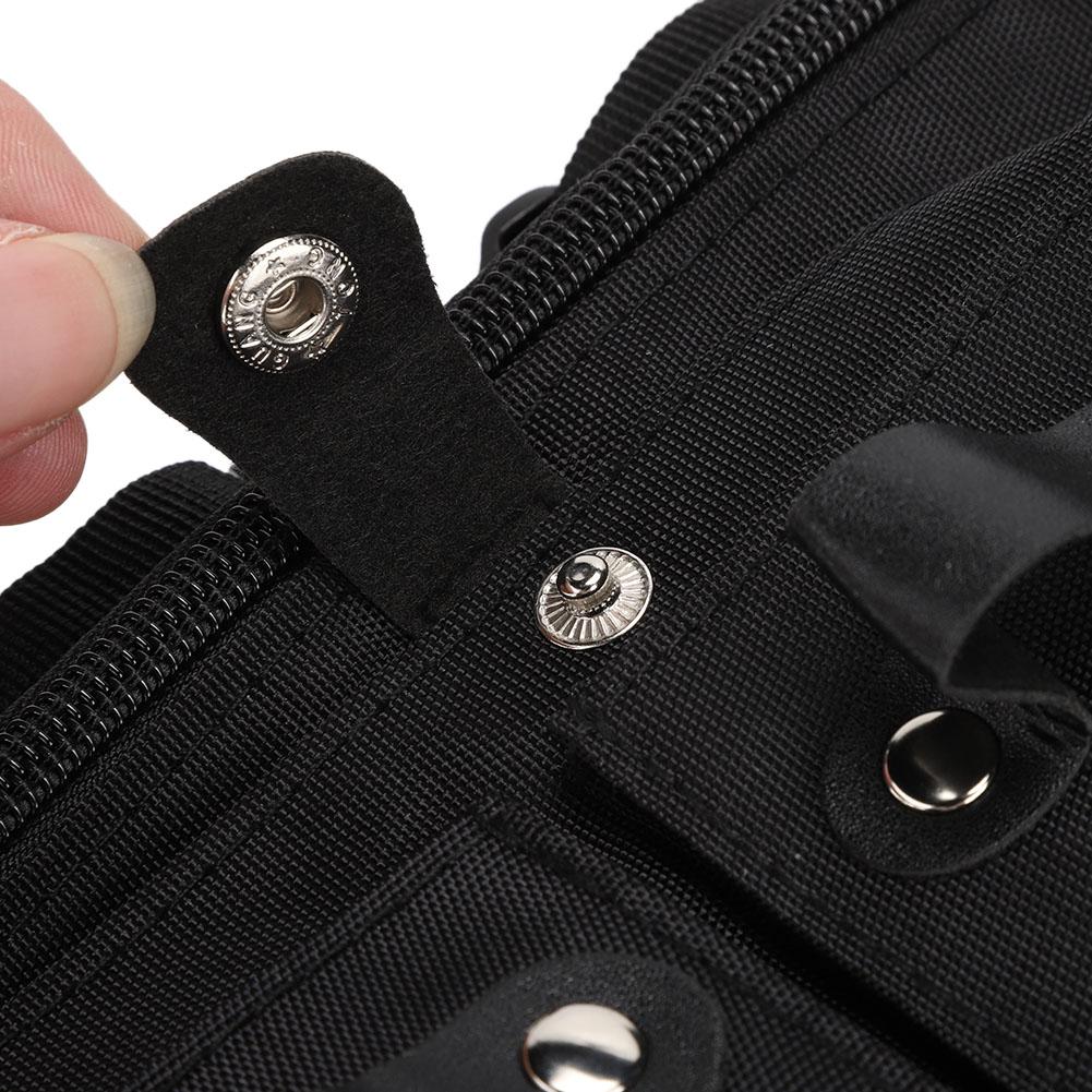 Multi Functional Portable Scissors Waist Bag Hair Clip Comb Hairdressing Tool Storage Bag Black(Black )