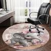 1PC Elephant Bow Non-Slip Floor Round carpet, Office, family, bedroom, Large Area Rug Indoor Rugs,  Durable Polyester-L0385