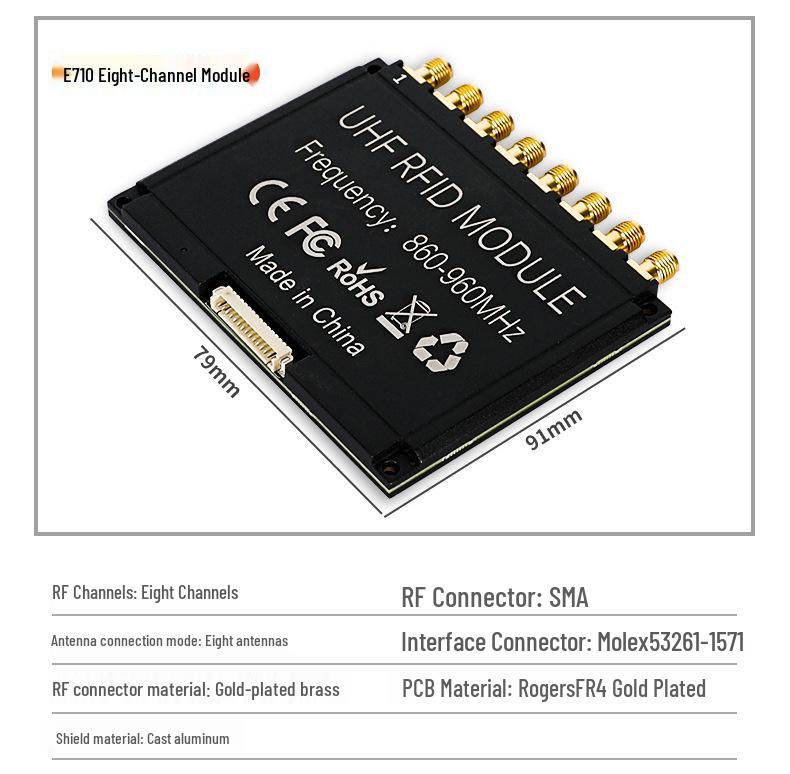 Yingpinjie E710 UHF RFID Multi-channel Read-Write Module