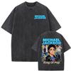 King of Pop Michael Jackson Album Cover T Shirt Men Women Fashion Classic Cool T-shirt Casual Vintage Washed T Shirts Streetwear