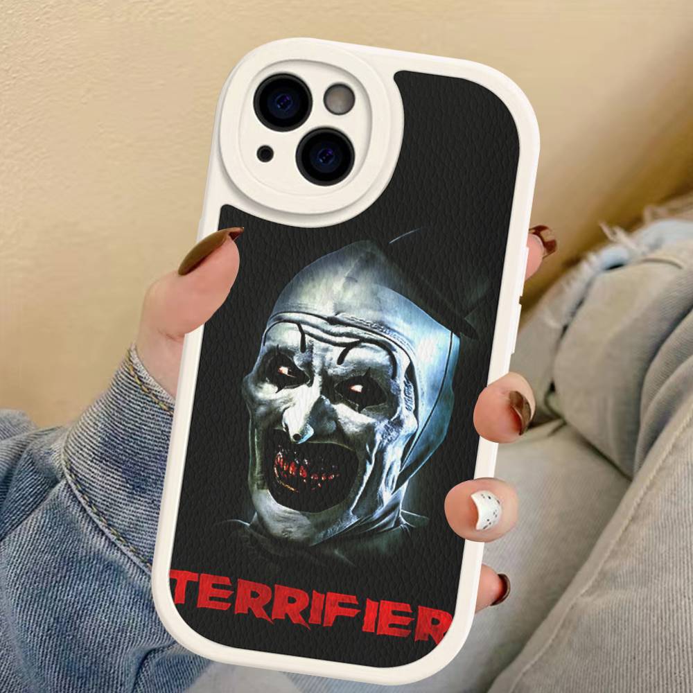 T-Terrifier Funny Horror For IPhone 16 15 14 16E 13 12 11 Pro Max Plus Phone Leather Case