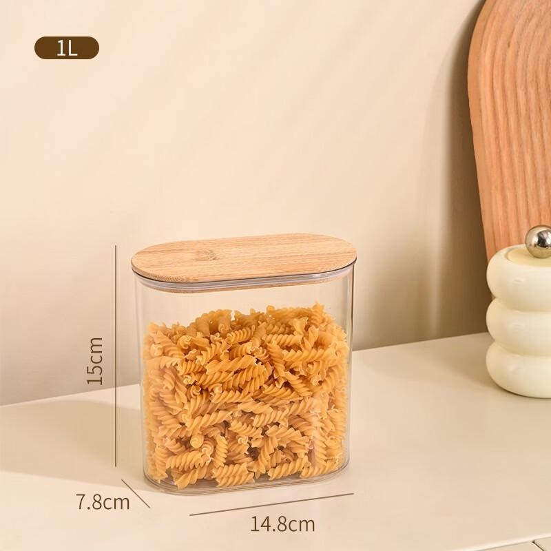 ZISIZ Kitchen Bamboo Lid Storage Box