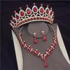 Princess Bridal Jewelry Sets Bride Tiara Crown Earring Set Necklace for Women Birthday Party Wedding Jewelry Sets Accessories