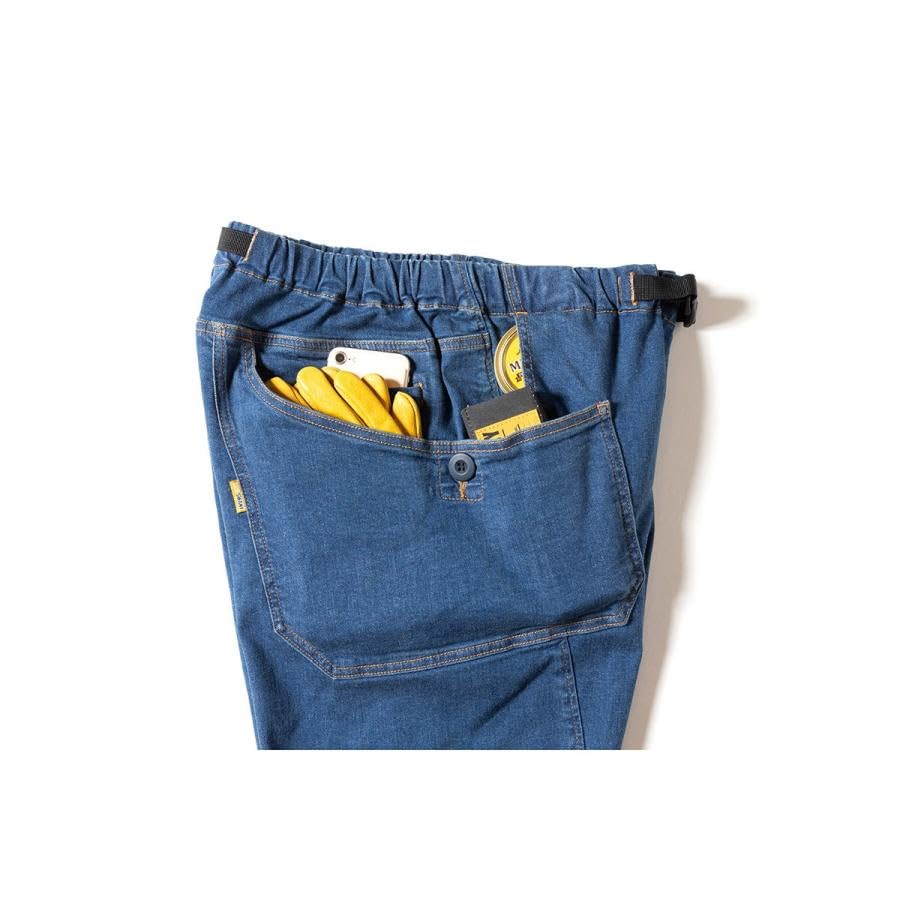 GripSwany JOG 3D Wide Camp Pants Denim Wide Camp Light Size L 2.0 GSP-59V2 Pants, Indigo,