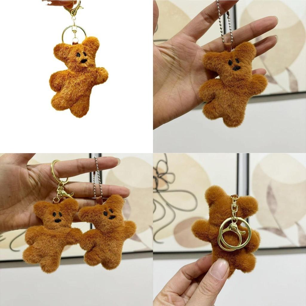 Adorable Plush Teddy Bear Keychain Soft Stuffed Animal Doll Cute Gift
