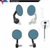 22mm Motorcycle Bar End Rearview Mirror with Complete Install Hardware Fit 17-19mm Handlebar Bore for DIY Modification