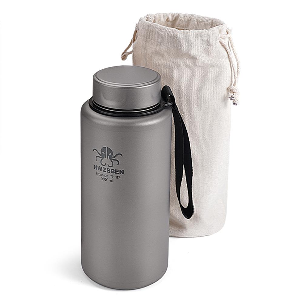 

Титановая бутылка для воды 1000 мл, велосипедная, кемпинговая, спортивная, питьевая бутылка, большая вместимость, герметичная, сверхлегкая столовая