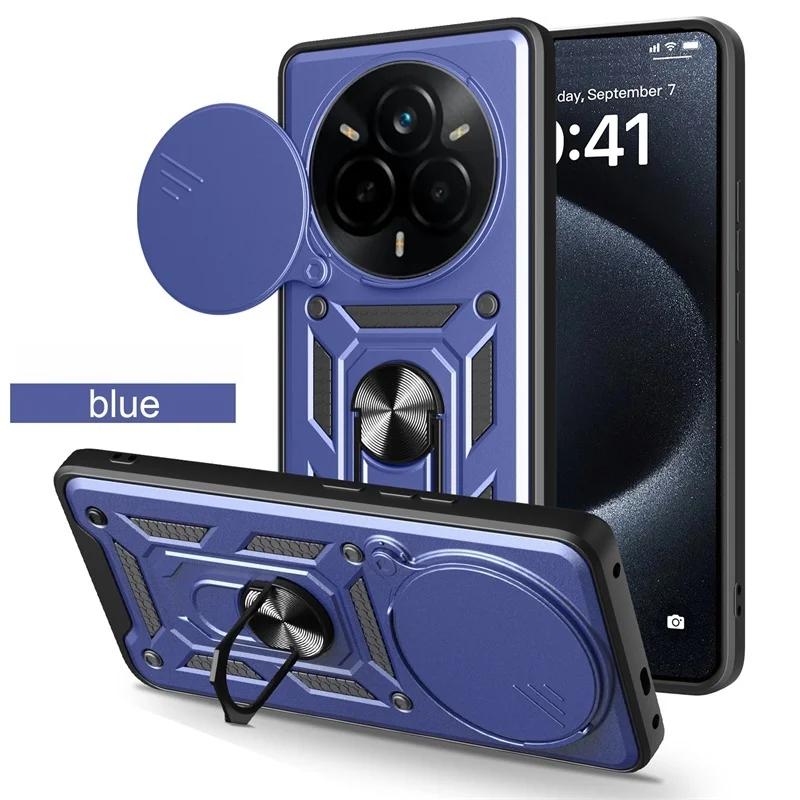Shockproof Armor Case For Realme 14 Pro Plus 13 12 11 Pro+ 14X 12X Realme14 5G Cover Lens Protect Ring Stand Holder Coque Fundas