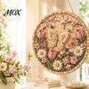 Handmade Wall Decor DIY Pearl Painting Kit for Adults Beginners, 3D Wreath Art Craft Set with Three Dimensional Frame, Decorative Seasonal Hanging