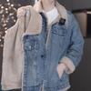 Girls Padded Denim Coat Boys Thicken Jacket Winter Children's Velvet Outerwear Autumn Warm Loose Parkas Kids Fashion Clothe