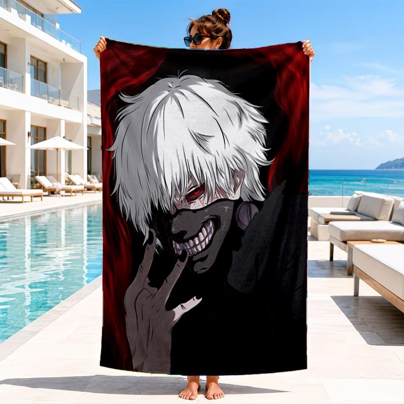Tokyo anime Artwork Beach Towel, Microfiber Beach Towel, Perfect For Pool, Beach, Travel, Home Decor Beach Party Fan gifts