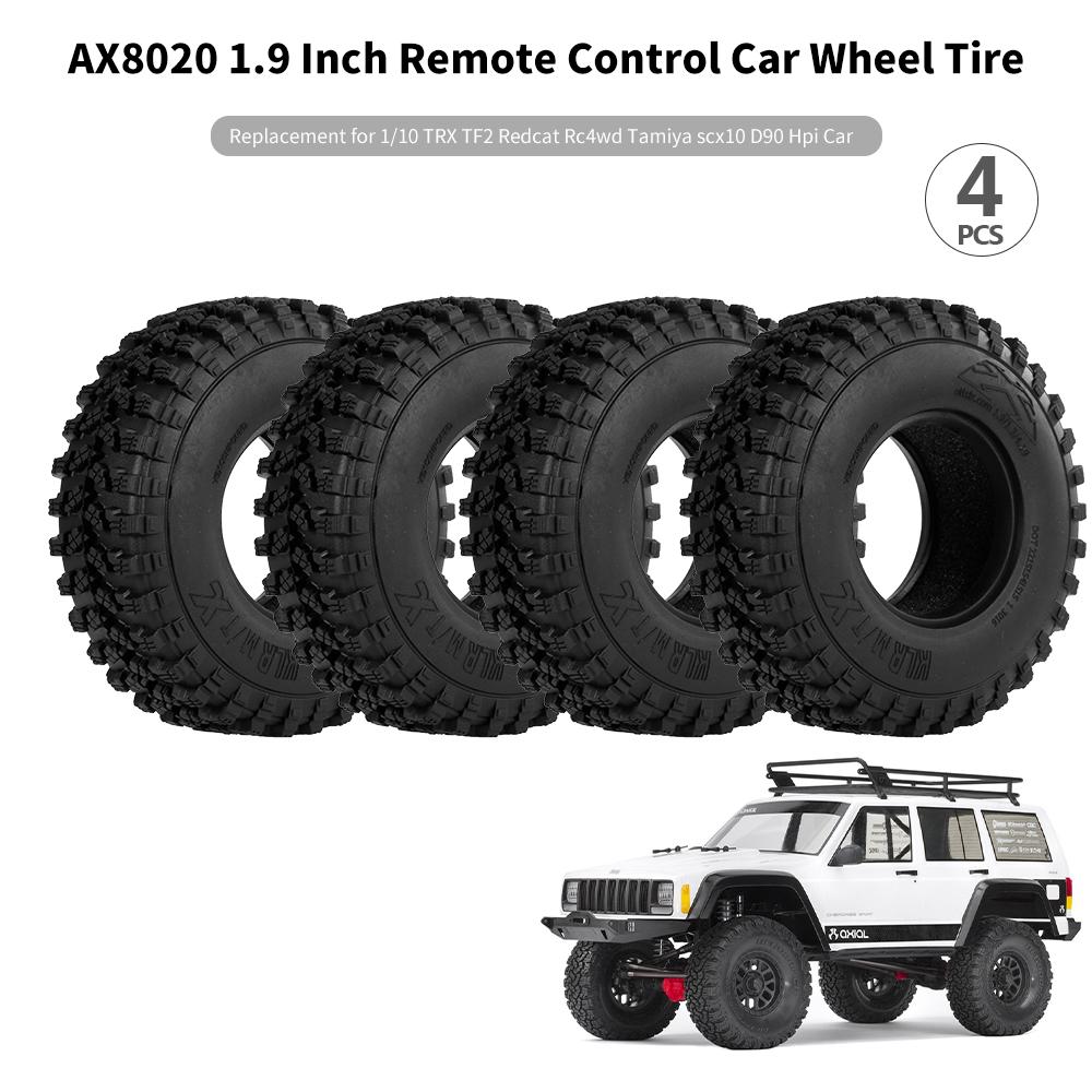 4PCS AX8020 1.9 Inch Remote Control Car Wheel Tire Replacement for 1 10 TRX TF2 Redcat Rc4wd  scx10 D90 Hpi Car