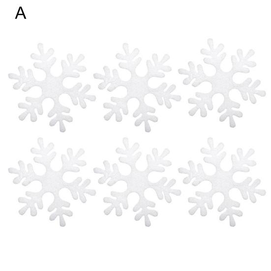 1 Set Christmas Snowflake Foam White Color Increase Atmosphere Xmas Tree Hanging Pendant Home Office Decor for Gift