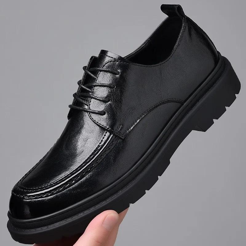 Men Oxfords Shoes Footwear Sneakers Shoes Men Leather Casual Lace-up Walking Men Outdoor Tooling Man