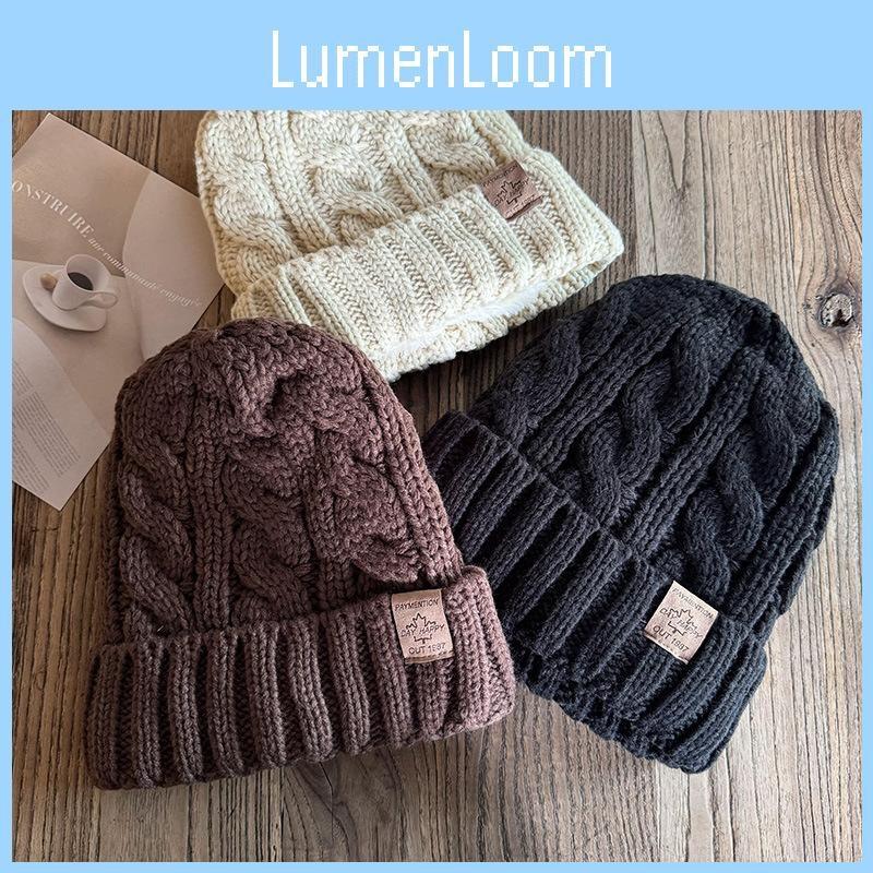 Beanie Winter Wool Hat Thick Knitted Cap Windproof Casual Accessory Fashion