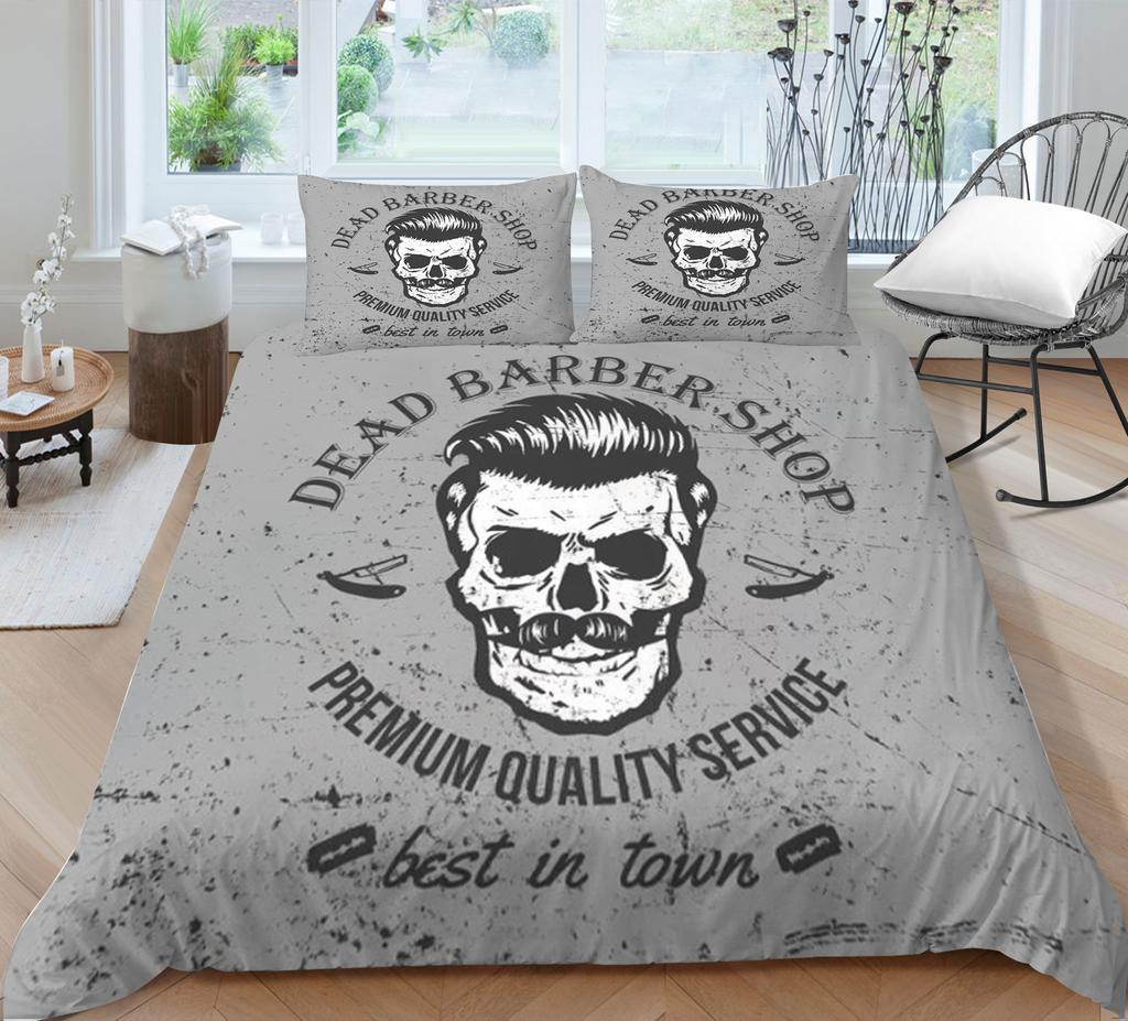 Quilt Cover 3D Printing Skull Home Bedclothes with Pillowcase King Double Size Soft Bed Set Luxury Duvet Cover