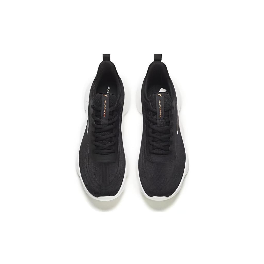 Anta Slip Resistant Abrasion Resistant Low top Running Shoes Men's Black 912335572-1