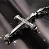 Men's Titanium Steel Cross Pendant Necklace - European & American Trendy Design