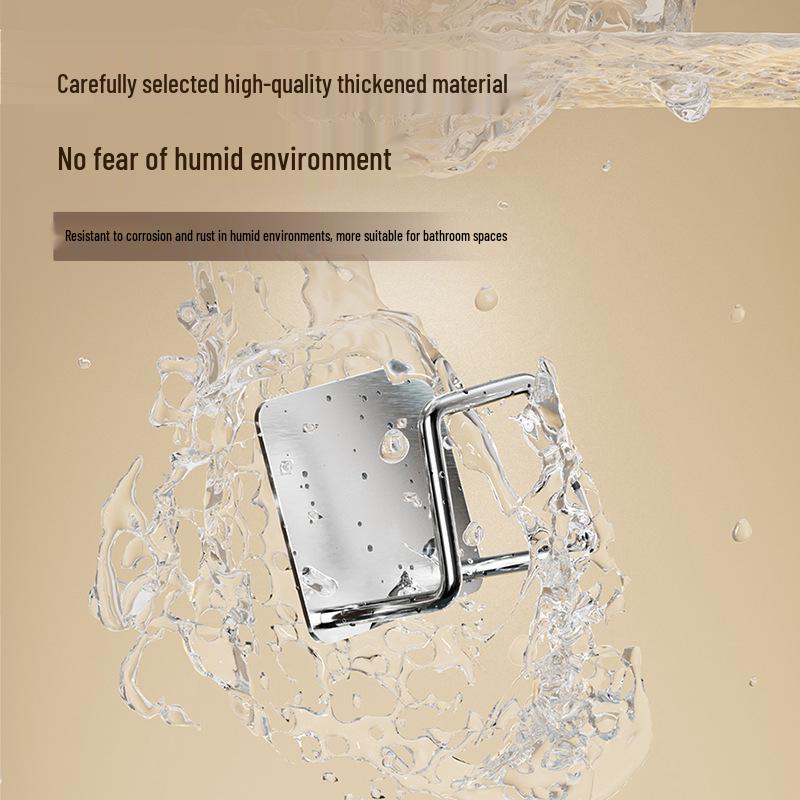 304 Stainless Steel No-Punch Kitchen Sink Hook for Sponge and Rag Storage