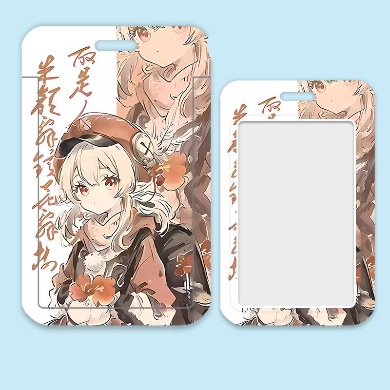 Game Genshin Impact Card Sleeve Business Retractable GanYu Credit Card Holders Bank ID Cover Cases Holders Bus Card Organizer
