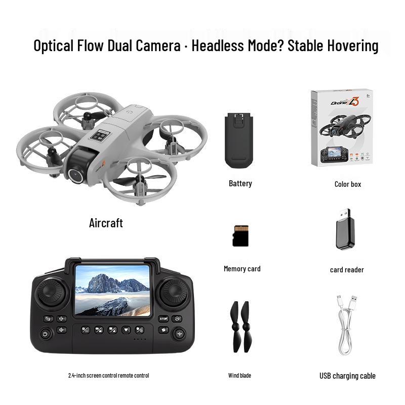 YL3 Mini Quadcopter: HD Dual Camera Drone with Screen & Optical Flow Positioning for Aerial Photography.
