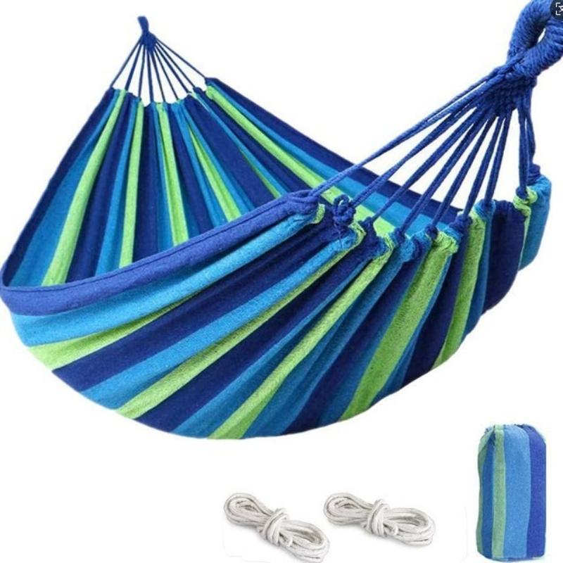Thick Canvas Hammocks for Outdoor Camping Double Load-bear Dormitory Home Hammock Wear Resistant Anti Slip Anti Rollover Swing Leisure Hanging Chair